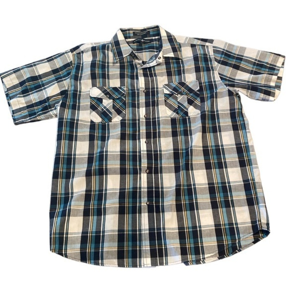 BEVERLY HILLS POLO CLUB Short Sleeved Dress Shirt - Mens XL